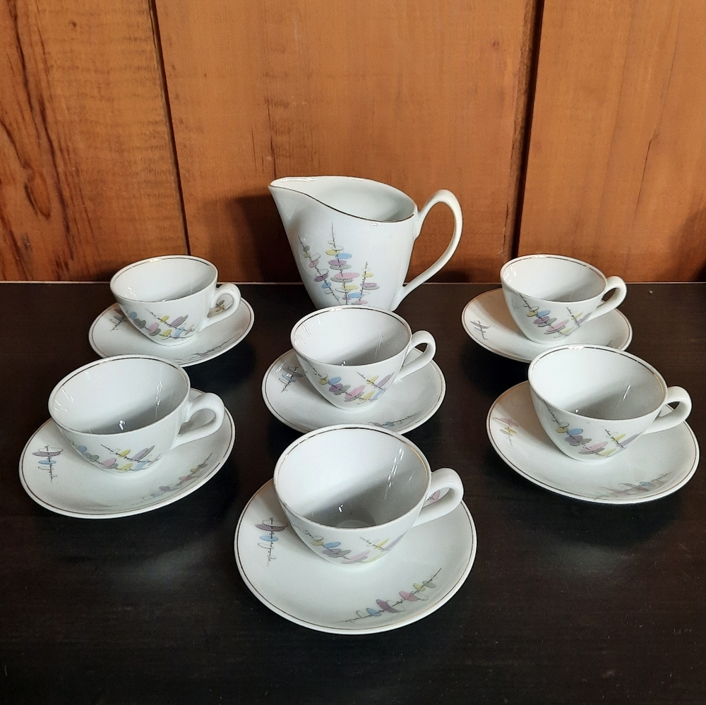 Mid-century Brazilian Espresso Demitasse Cup Set